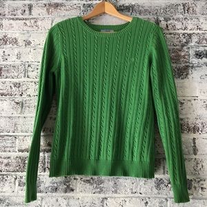 Kelley green IZOD cable knit sweater